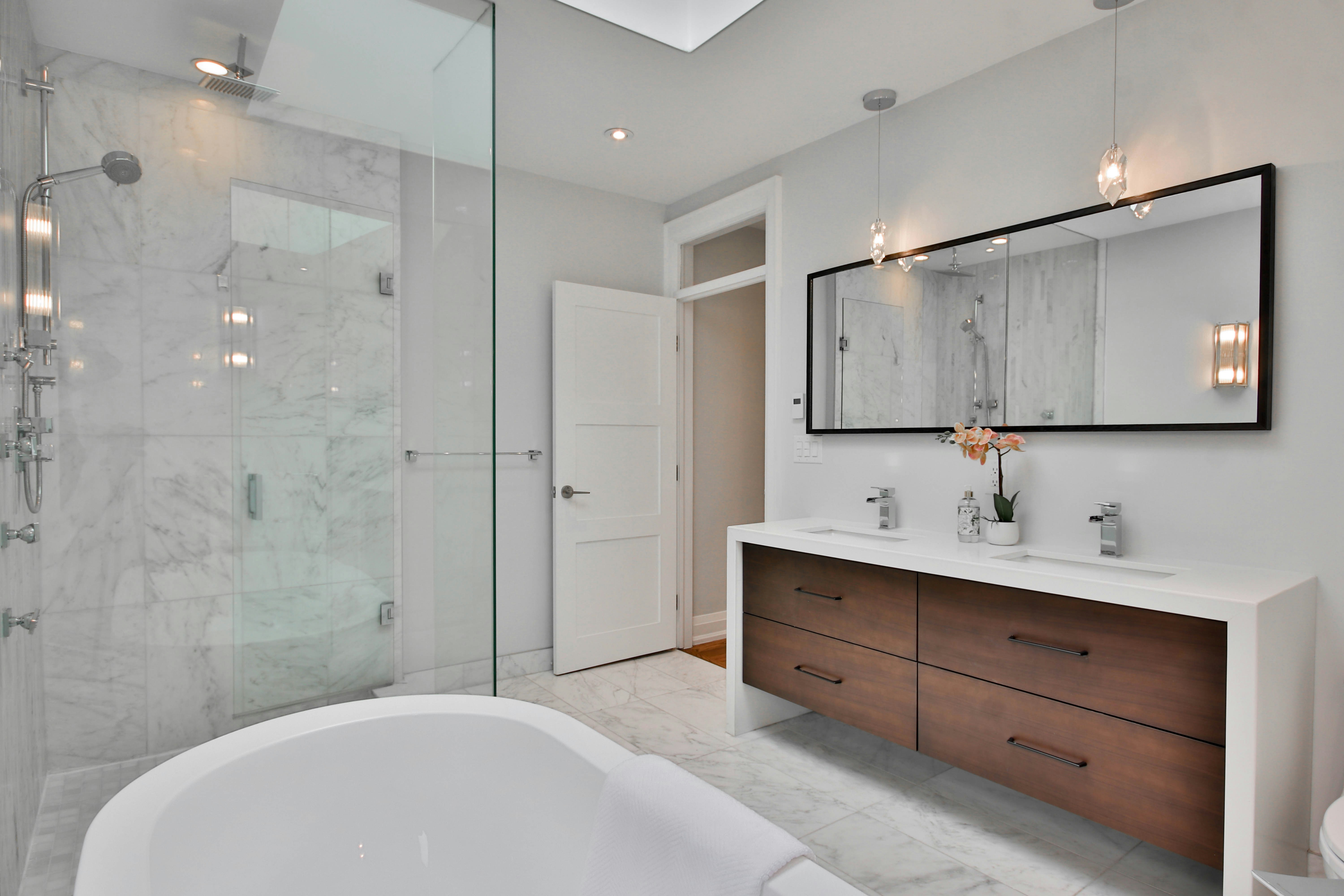 Contemporary residential bathroom